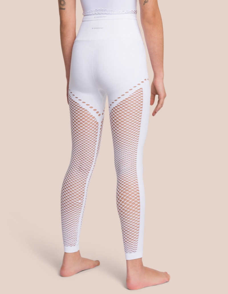 White Women's Oceans Apart Juno Long Mesh Pant Leggings | USA DCY-2132