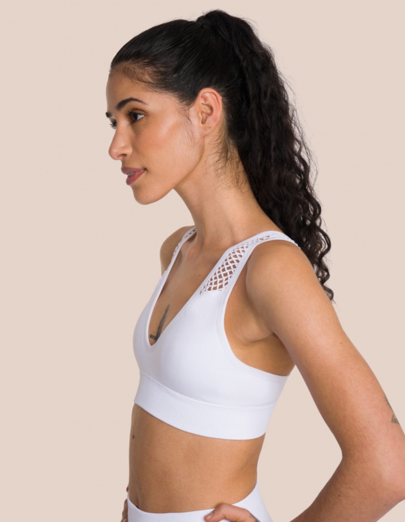 White Women's Oceans Apart Juno Mesh Bra | USA CET-8037