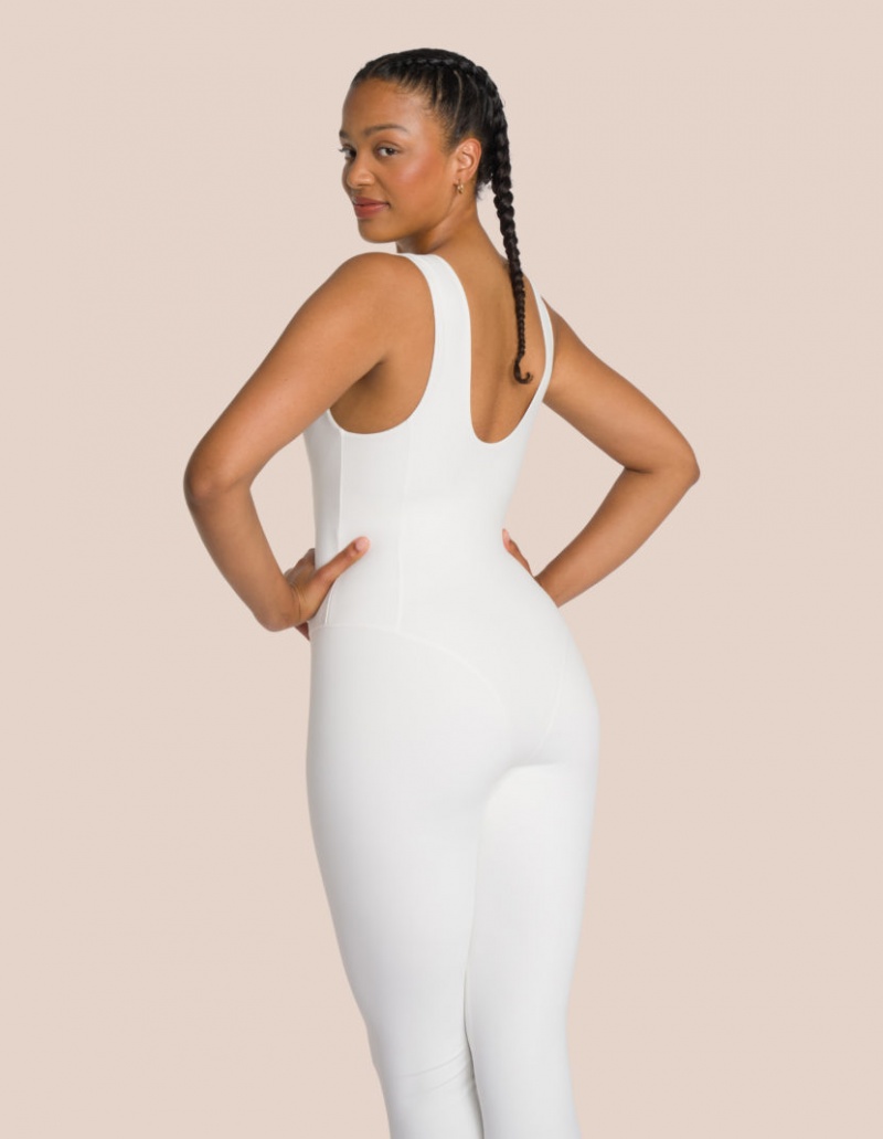 White Women's Oceans Apart Shania Jumpsuit Set | USA JJP-8118