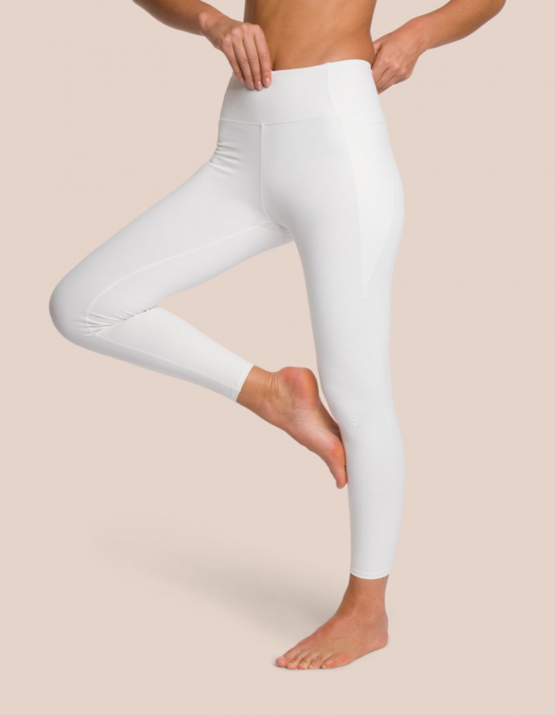 White Women's Oceans Apart Shania Pant Leggings | USA BUP-7864