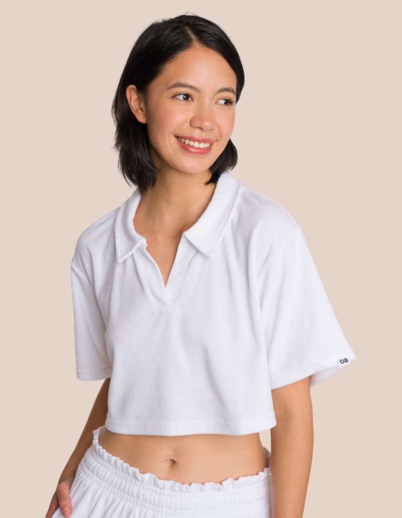 White Women's Oceans Apart Willow Polo Short Set | USA JCI-9155